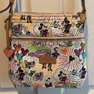 Dooney & Bourke White Multi Disney Character Crossbody Bag